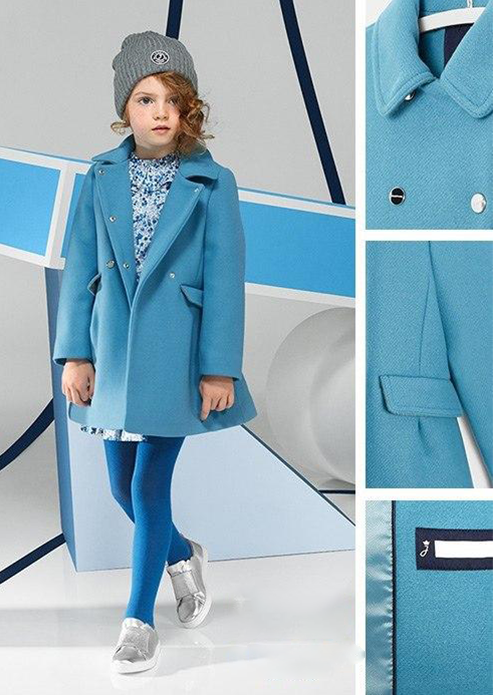 Manteau enfant fille bleu